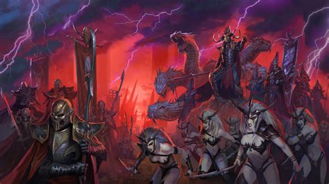 HD wallpaper: Warhammer, dark elf, Total War: Warhammer II .